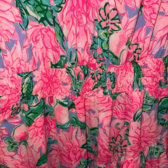 Lilly Pulitzer Christiana Pink and Green Floral Dress - Picture 7 of 9